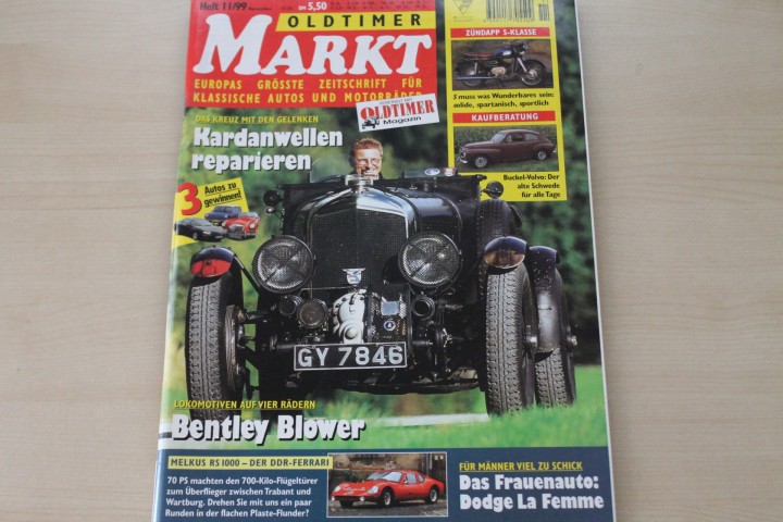 Deckblatt Oldtimer Markt (11/1999)